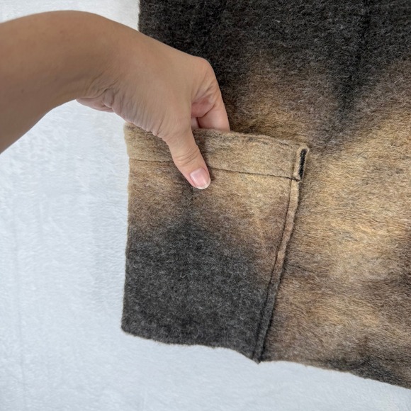 Bryn Walker Vest Taupe Brown Tie Dye Funnel Neck Sleeveless Made in USA M/L - Picture 6 of 11